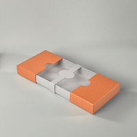 Boîte-cadeau personnalisée à tiroir coulissant Boîte de papier orange et blanche créative à couleur bloquée Boîte d'emballage surprise