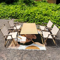 Chaise et table de pique-nique pliables pour balcon de jardin extérieur