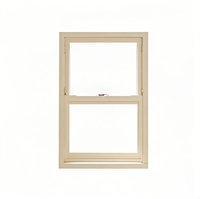 Fenêtre de porche moderne à guillotine cadre en alliage d'aluminium filet en acier inoxydable conception coulissante verticale pour escaliers d'hôpitaux