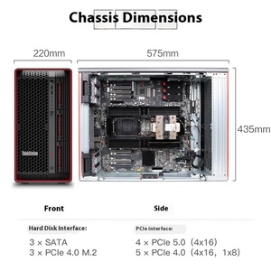 Nouvelle station de travail Thinkstation Px Tower avec processeur 8452y, 256 Go de RAM, 8 To de SSD, 4 baies SATA, carte graphique RTX 6000 ADA-48G Thinkstation Px - Product Image 3