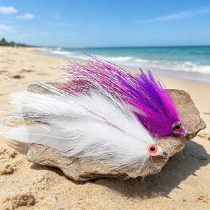 <span class=keywords><strong>Leurre</strong></span> de pêche à la mouche en eau salée 1/0 2/0 avec plume <span class=keywords><strong>pour</strong></span> poissons prédateurs - Product Image 6