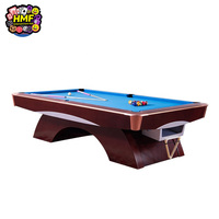 Table de billard 9/10 pieds pour divertissement à domicile, tissu résistant à l'usure, montage facile, table de jeu d'intérieur pour loisirs familiaux