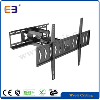 Soporte de Pared para TV de 26-55 Pulgadas, Brazo Oscilante con Movimiento Completo, Carga Máxima de 55 kg, Articulado, para LED LCD OLED, con Nivelación, CE/RoHS