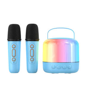 Haut-parleur complet en promotion avec éclairage RGB, double microphone, mode karaoké professionnel et réglage du volume élevé - Product Image 3