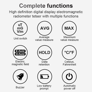 Mestek testador de radiação eletromagnética, medidor <span class=keywords><strong>digital</strong></span> emf01, instrumento de medição, detector de radiação eletromagnética - Product Image 4