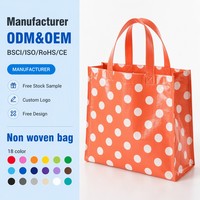 Sac de courses en non-tissé laminé en gros, avec soufflet, fond carré, poignée renforcée, robuste, réutilisable, écologique