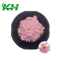 Bubuk Bunga Sakura Premium 100% Alami yang Larut dalam Air, Bubuk Sakura