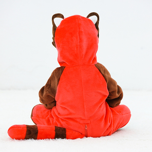 TONWHAR lupo pipistrello con cappuccio pagliaccetto bambini tuta con cerniera per bambini costume di halloween per natale - Product Image 5