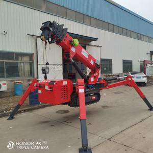 חם יצרן מכונות בנייה מכונות 3 טון מיני עכביש מנוף שחור עגור עם סל - Product Image 6