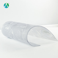 Film souple de feuille de PVC de relief transparent de 2mm pour la table