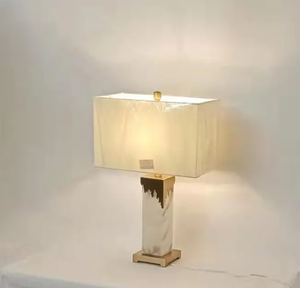 Đèn Bàn Phong cách Trung Quốc Sáng Tạo phòng ngủ sang trọng Đèn đầu giường hiện đại bằng đá cẩm thạch trắng - Product Image 6