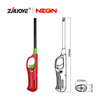 Briquet électronique de cuisine, briquet à gaz long coupe-vent personnalisé avec logo pour barbecue