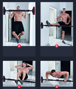 Thanh kéo bằng thép có thể điều chỉnh với khóa an toàn lớn chống trượt Thảm Cửa Thanh chống cằm cho phòng tập thể dục tại nhà cho cửa rộng - Product Image 5