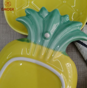 Assiette en porcelaine écologique style tropical design nordique pour riz et fruits - Product Image 4