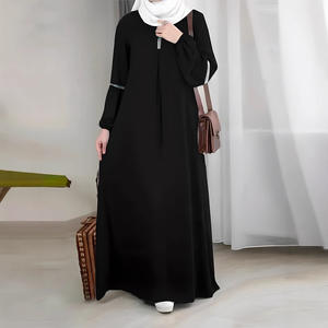 <span class=keywords><strong>Abito</strong></span> Arabo alla Moda, Abbigliamento Islamico, Abaya Araba a Maniche Lunghe, Vestito da Donna Musulmana con Cintura - Product Image 3