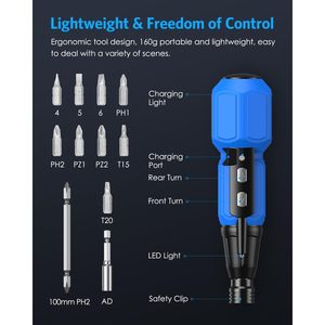 Set di cacciavite elettrico ricaricabile Cordless portatile Premium Kit di strumenti per la riparazione della casa cacciavite motorizzato - Product Image 3
