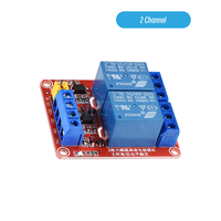 Module de relais de déclenchement haut et bas niveau 1/2/4/8 canaux 5V 12V 24V avec bouclier de carte de Support d'optocoupleur
