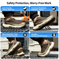 Chaussures de sécurité légères et confortables pour hommes, antidérapantes, imperméables, anti-perforation, pour l'industrie lourde