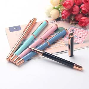 Elegante Bolígrafo Metálico Delgado de Regalo con Logotipo Personalizado en Oro Rosa - Product Image 6