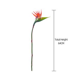 MW90501A Tige d'oiseau de paradis artificiel de 25 pouces, fleur tropicale exotique réaliste en faux <span class=keywords><strong>Strelitzia</strong></span> pour décoration de vase au sol - Product Image 5