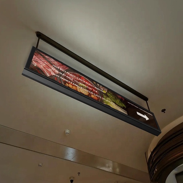 Supermarket Bar Screen Airport Digital Shelf Edge Ultra Thin Advertising Signage