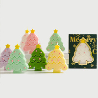 Bougie artisanale en cire de paraffine de type pyramide, parfumée aux fruits, sans fumée, pour la décoration de la maison, les fêtes de Noël, les cadeaux, les boîtes d'emballage
