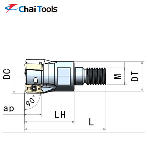 Soporte de fresa de extremo roscado CNC Soporte de montaje plano HSS Borde de corte en espiral de ángulo de <span class=keywords><strong>rastrillo</strong></span> positivo grande para un corte eficiente - Product Image 3