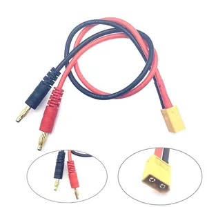 Banana 4.0MM PlugTo XT60 Male Head Balance Charging Cable Adapter High Temperature Silicone Conversion Line B6 Charging wire
