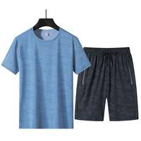 Ensemble de t-shirts pour hommes en matériau de qualité supérieure pour les sports de plein air, Traje Manga Corta, streetwear décontracté, ensemble de 2 t-shirts pour hommes