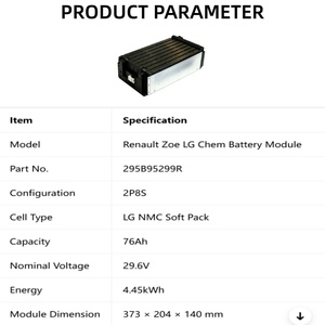 Módulo de Batería Renault <span class=keywords><strong>Zoe</strong></span> 2P8S 76Ah 4.45kWh NMC Soft Pack, Módulo de Batería de Repuesto para Reparación de Vehículos Eléctricos - Product Image 2