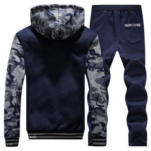 <span class=keywords><strong>Tuta</strong></span> Invernale da Uomo in Pile Spesso con Cerniera Tute Casual da Uomo con Cappuccio e <span class=keywords><strong>Pantaloni</strong></span> Completo Sportivo da Uomo 2 Pezzi Abbigliamento Maschile - Product Image 4