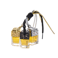 Flacon diffuseur d'huiles essentielles en verre transparent de 10 ml pour voiture, à suspendre, emballage en gros