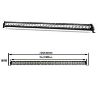 Barre lumineuse LED laser 18W 36W 54W 72W 90W 108W 144W 180W à rangée unique ultra-mince pour voiture tout-terrain, projecteur LED automobile
