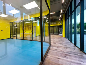 Oem ODM không gian hiện đại Thiết kế cong kính văn phòng phân vùng tường tùy chỉnh cách âm Bảng điều chỉnh điều chỉnh linh hoạt cho các trường học - Product Image 6