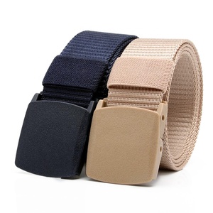 Individuelles Logo Herren Outdoor PP Taktischer Stoff Canvas Nylon Gurtband Gürtel Mit Kunststoffschnalle - Product Image 1
