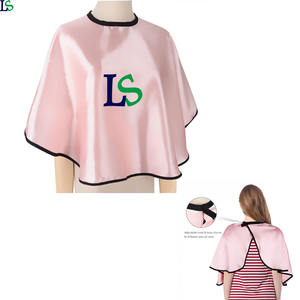 Factory <span class=keywords><strong>Outlet</strong></span> Pink Logotipo personalizado Esteticista Maquillaje Capa Coloración del cabello para clientes Shorty Smock Maquillaje - Product Image 1