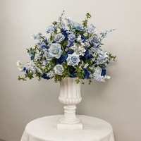Boule de fleurs artificielle en soie de haute qualité, personnalisable, 60 cm, rose hydrangea bleue classique, pour décoration de mariage