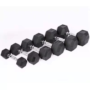 Cast Iron Encased Hex <b>Dumbbell</b> Weight Set Durable Comfortable Noise-Reducing Cast Iron for Fitness Exercises with 2.5-30KG - Product Image 5