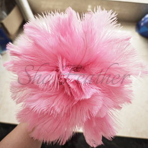 <span class=keywords><strong>Plumeau</strong></span> d'autruche <span class=keywords><strong>rose</strong></span> de style boutique avec motif teint à effet antistatique et manche en bois massif - Product Image 6