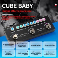 M-VAVE Cube Baby Guitare Basse Électrique Processeur Multi-Effets Carte Son Enregistrement Modélisation d'Ampli Delay Reverb Externe
