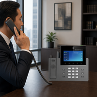 Téléphone IP vidéo Android Grandstream GXV3450 16 lignes, écran tactile 5 pouces, caméra 2MP, conférence 10 voies, PoE+, WiFi, Zoom VoIP