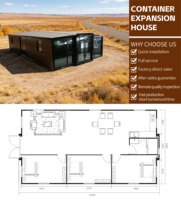 Maison préfabriquée extensible à bas prix de 40 pieds et 20 pieds, 5 chambres, maison mobile préfabriquée en plein air, maison portable