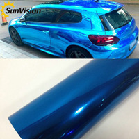 Miroir chrome voiture wrap film vinyle auto-adhésif de voiture de meilleure qualité peau de corps complet autocollant PVC matériel avec bulle libre 1.52*30m