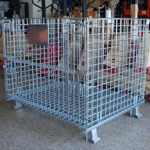 Équipement de chargement et de stockage AD RACKING Conteneur en treillis métallique galvanisé Capacité de 400kg à 1500kg pour le stockage de métaux légers et lourds - Product Image 2
