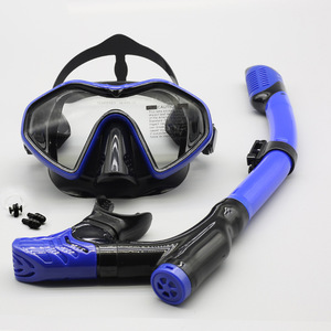 Diving Mask Snorkel Set Black Tempered Glass Anti Fog Waterproof Snorkeling Gear Full Face Mask With Breath Tube For Swimming - Product Image 4