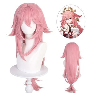 Pelucas de Cosplay de Genshin Impact al por Mayor, <span class=keywords><strong>Peluca</strong></span> Larga y Lisa de 85 cm, Teñida en Azul Degradado, <span class=keywords><strong>Peluca</strong></span> Sintética para Anime, Halloween y Fiestas - Product Image 5