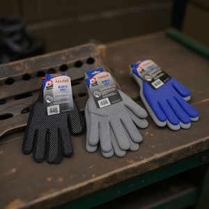 Gants en nylon à longueur de poignet avec points en caoutchouc pour la protection au travail, lot de 24 pièces, ajustement sûr, marque Mnj, Chine, Réf. 00311 - Product Image 3