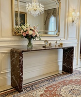 Meubles d'entrée modernes et minimalistes de luxe, table d'entrée en marbre, table console en marbre naturel