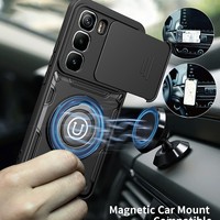 Coques de téléphone portable INFINIX HOT60Pro+ AITO CAMON40 avec protection d'objectif animal, support magnétique, deux-en-un, bords souples et dos rigide