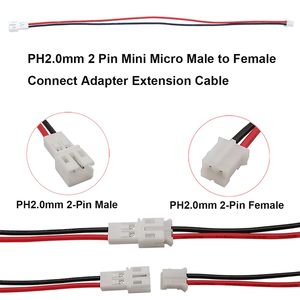 สายต่อขยายอะแดปเตอร์ขั้วต่อ <span class=keywords><strong>JST</strong></span> PH2.<span class=keywords><strong>0</strong></span> มม. แบบ <span class=keywords><strong>2</strong></span> พิน ทองแดง หุ้ม PVC ตัวผู้/ตัวเมีย - Product Image 2